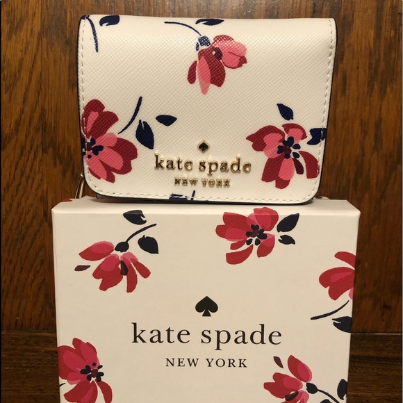 kate spade Handbags - Kate Spade-Staci Tea Garden Toss-Sm Trifold Wallet